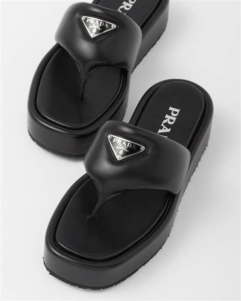 pointy flat prada napa|prada nappa sandals.